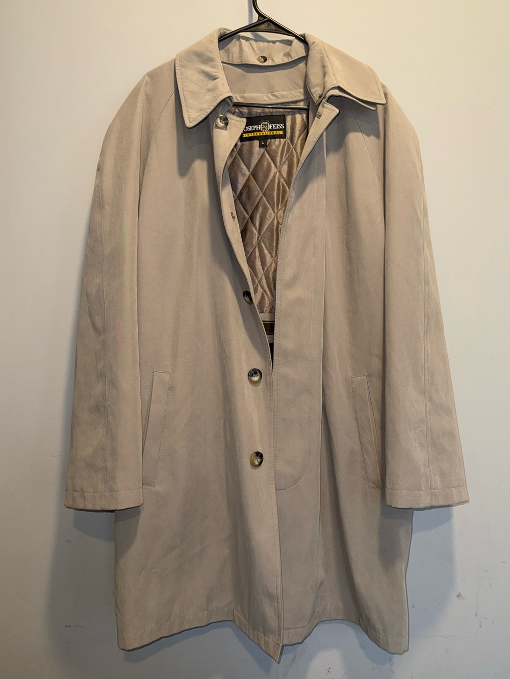 Joseph & Feiss Beige Classic Trench Coat